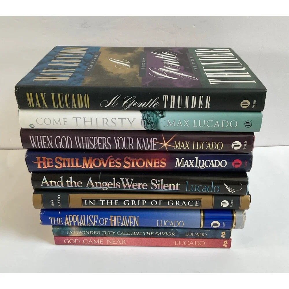 Max Lucado Lot of 9 Books 1 Signed Book Christian Theology 7 Hardbacks 2 PB